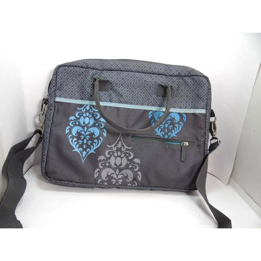 Grey Blue 15.4” Laptop Case Bag Jackie Studio C